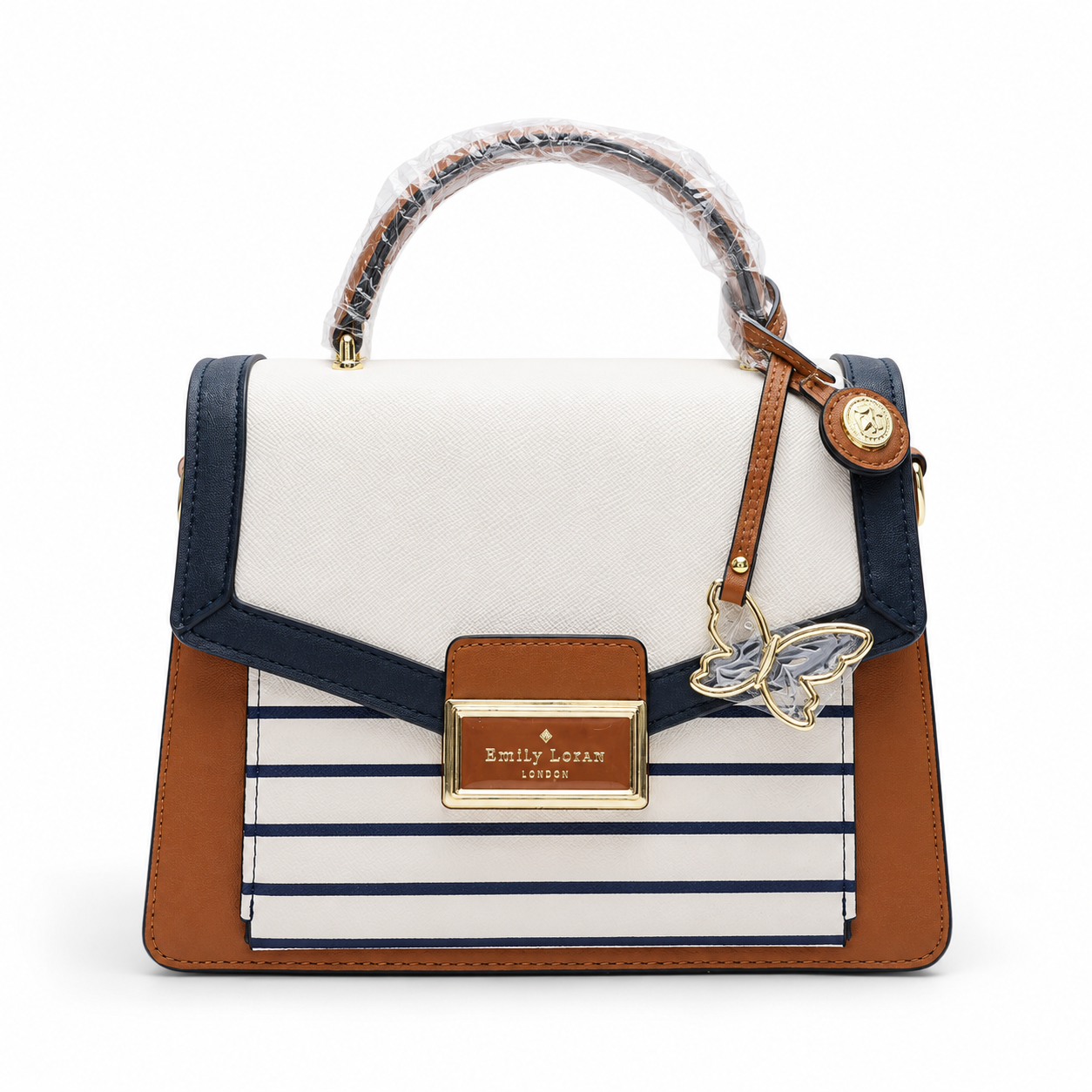 EMILY LORAN SATCHEL WITH BUTTERFLY CHARM BAG