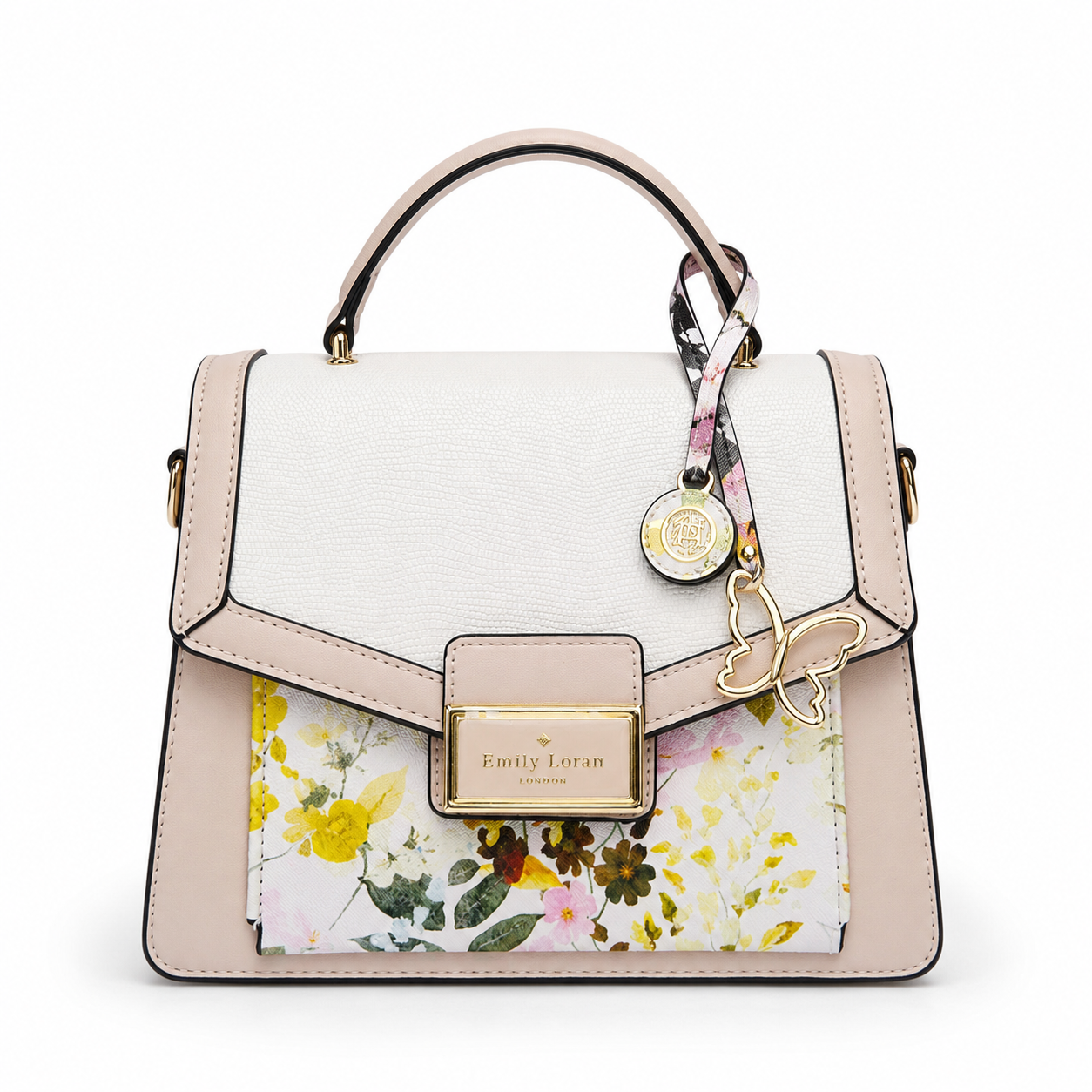 EMILY LORAN SATCHEL WITH BUTTERFLY CHARM BAG