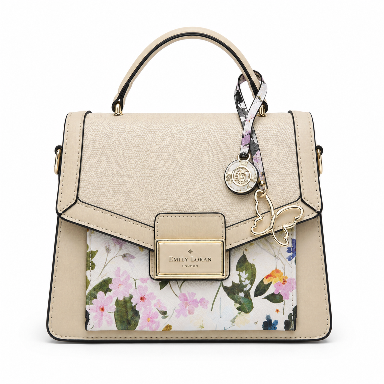 EMILY LORAN SATCHEL WITH BUTTERFLY CHARM BAG