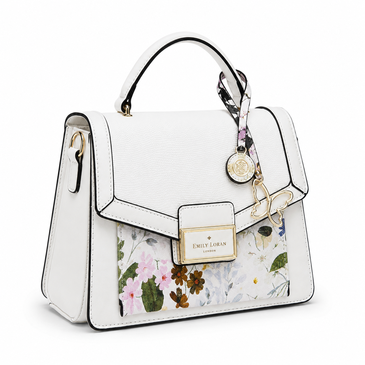EMILY LORAN SATCHEL WITH BUTTERFLY CHARM BAG