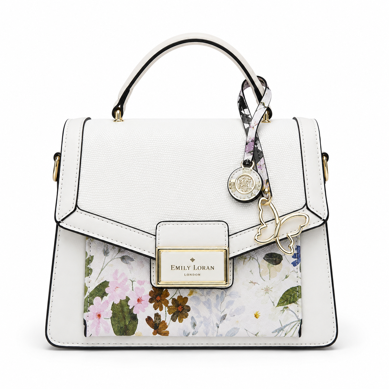 EMILY LORAN SATCHEL WITH BUTTERFLY CHARM BAG
