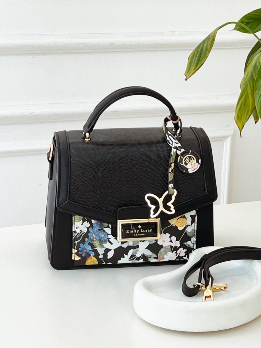 EMILY LORAN SATCHEL WITH BUTTERFLY CHARM BAG