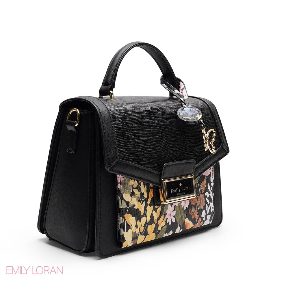 EMILY LORAN SATCHEL WITH BUTTERFLY CHARM BAG